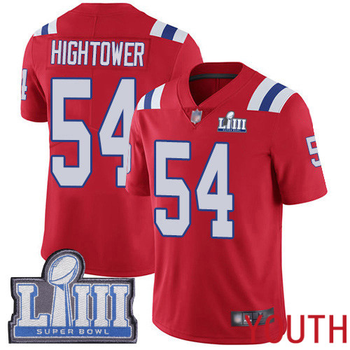 New England Patriots Football #54 Super Bowl Limited Red Youth Dont a Hightower Alternate NFL Jersey